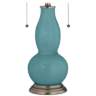 Reflecting Pool Gourd-Shaped Table Lamp with Alabaster Shade