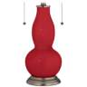 Ribbon Red Gourd-Shaped Table Lamp with Alabaster Shade