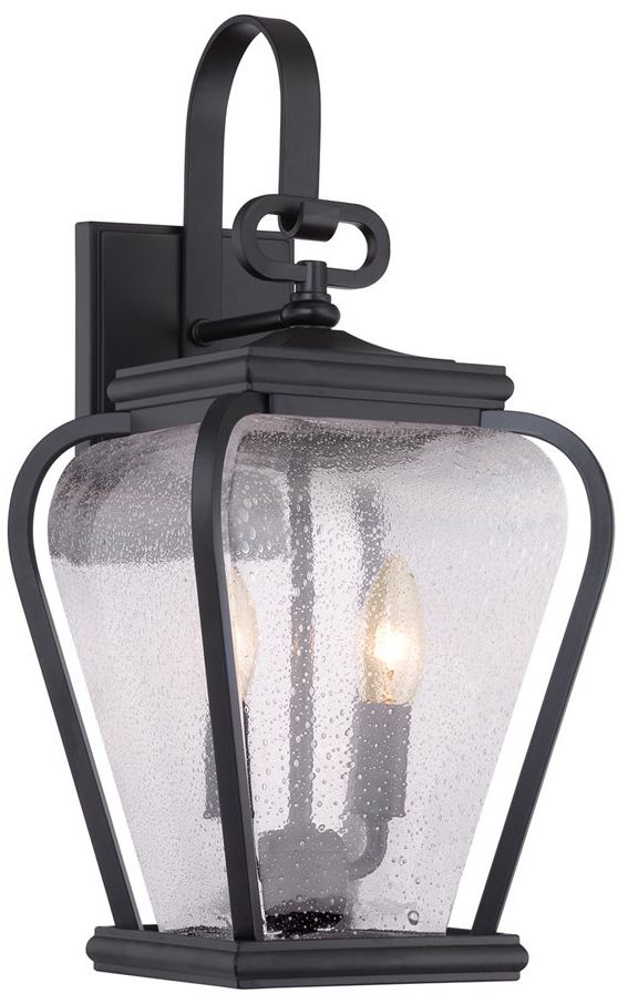 Quoizel Province 17 1/2"H Mystic Black Outdoor Wall Light