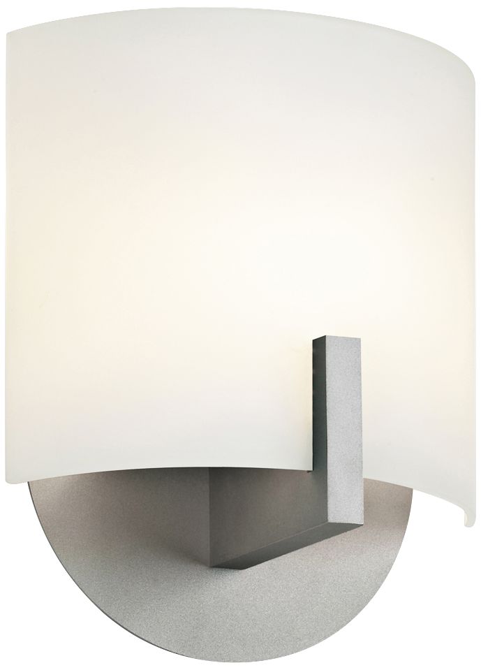 Sonneman Scudo LED 8"H Bright Satin Aluminum Wall Sconce