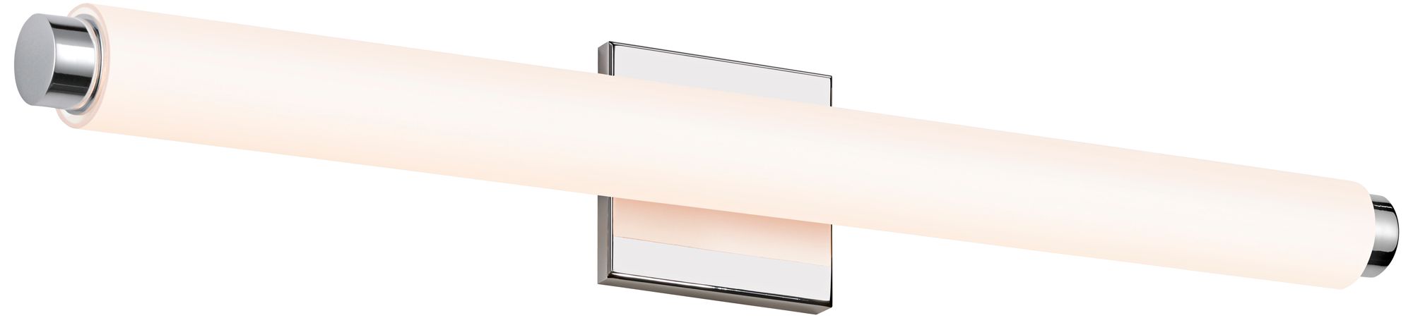 Tubo Slim Chrome 25 1/2" Wide White Glass LED Bath Light