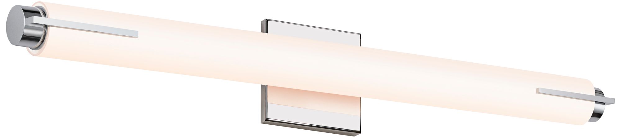 Tubo Slim 25 1/2"W Chrome LED Bath Light with White Glass