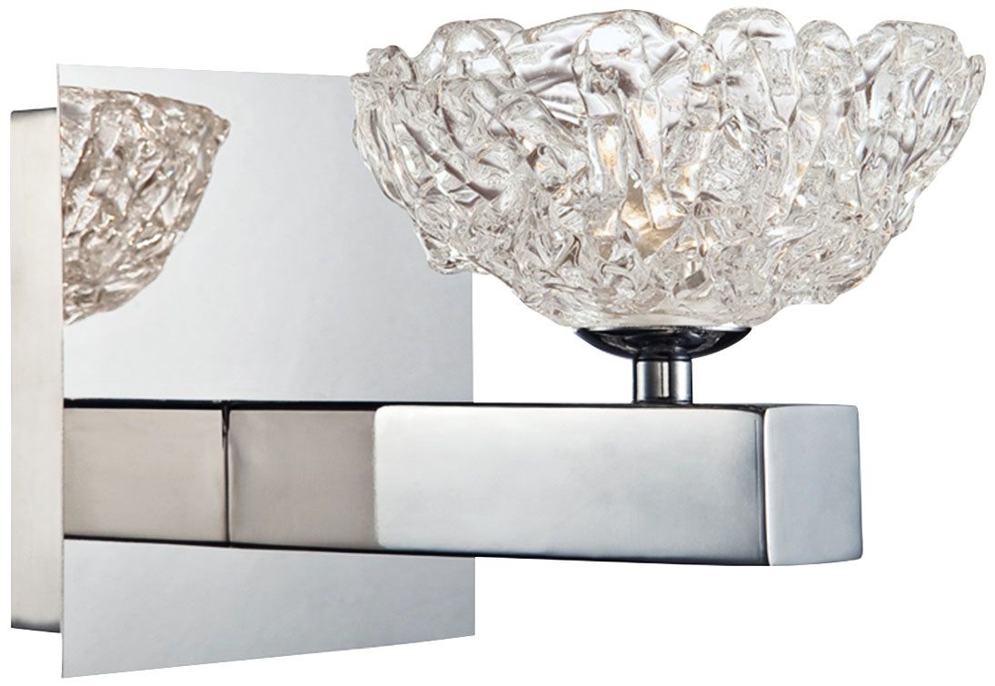 Eurofase Caramico 5 3/4" High Clear Ice Glass Wall Sconce