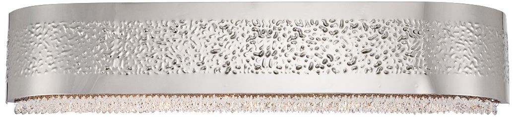 Eurofase Cara 27 1/2"W Snow Glass Satin Nickel Bath Light