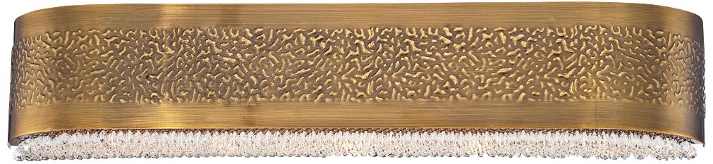 Eurofase Cara 27 1/2"W Snow Glass Antique Gold Bath Light