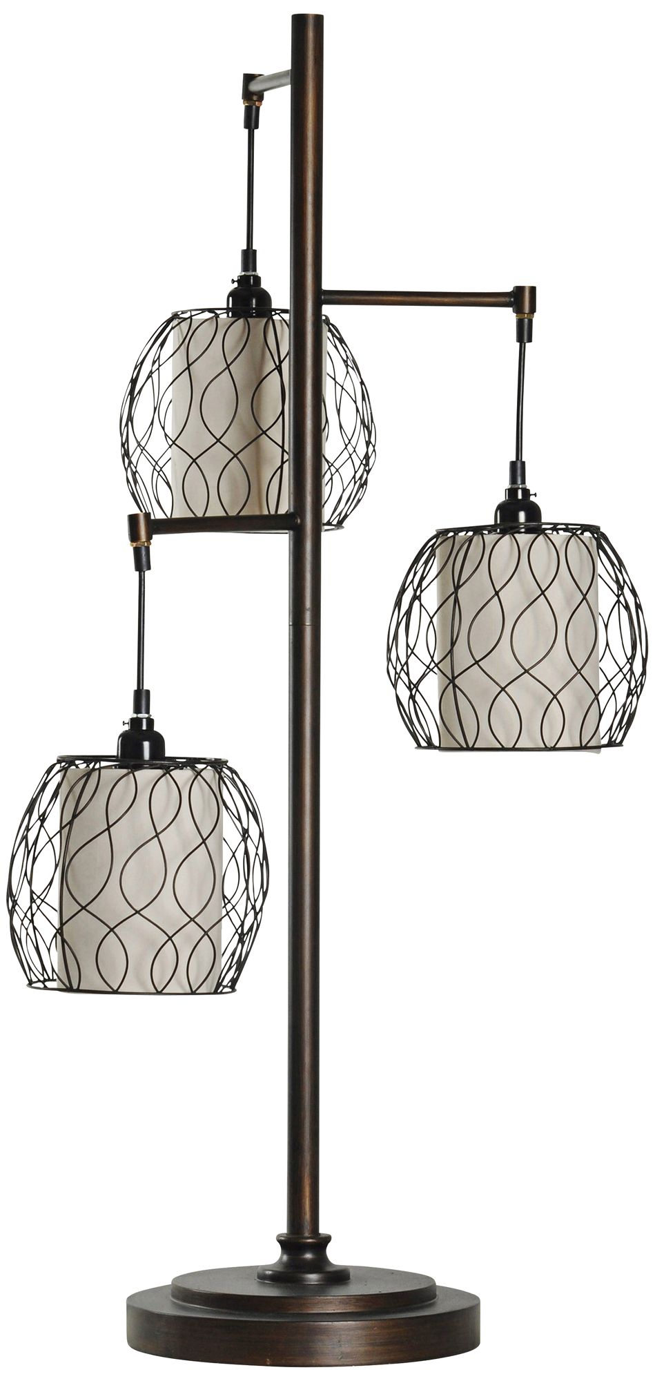 Adona Bronze Metal Cage Table Lamp