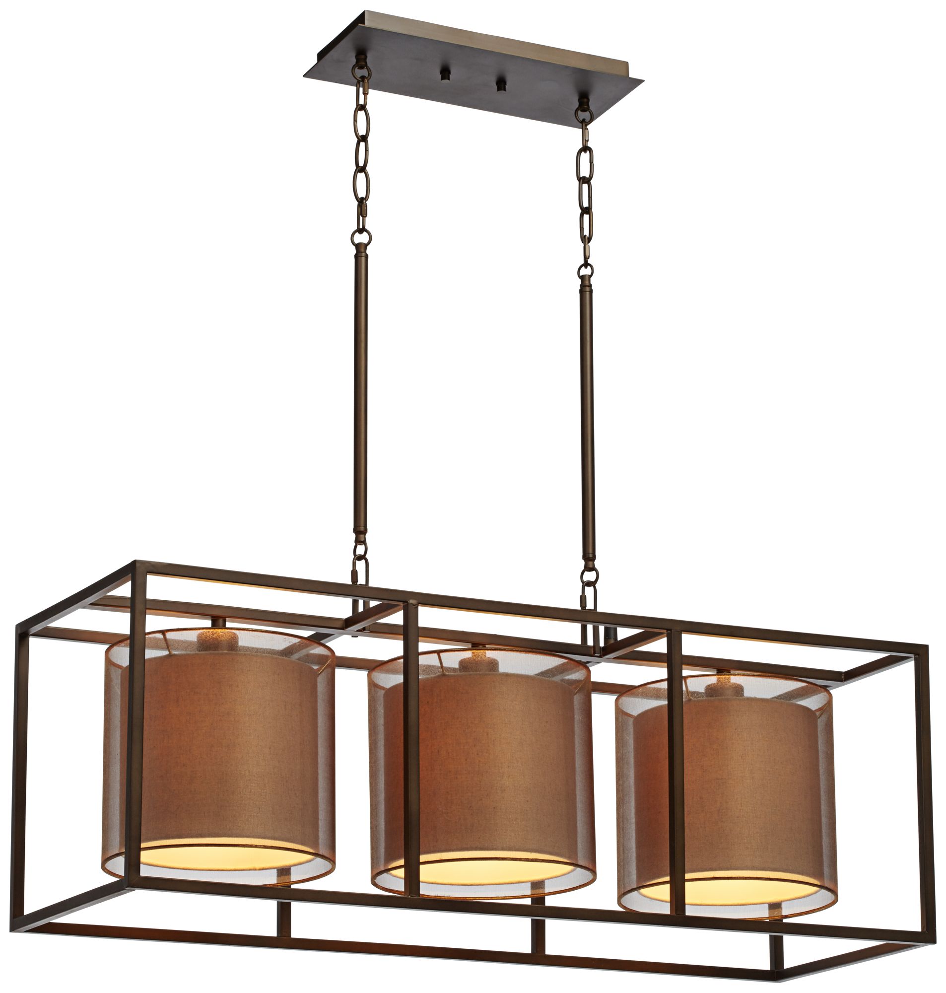 Conroe 37" Wide Bronze Metal Kitchen Island Light Chandelier 8F176
