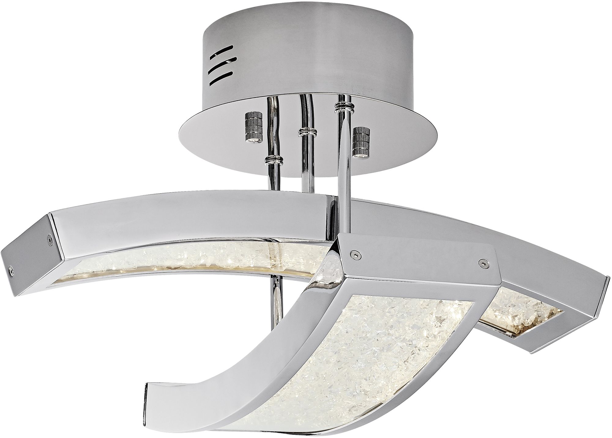 Elan Crushed Ice 13 1/2"W LED Crystal Gem Ceiling Light