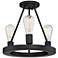 Lacey 13" Wide Black 3-Light Ceiling Light with Edison Bulbs