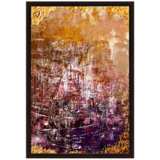 Orange and Violet Grunge II 37 3/4&quot; High Canvas Wall Art