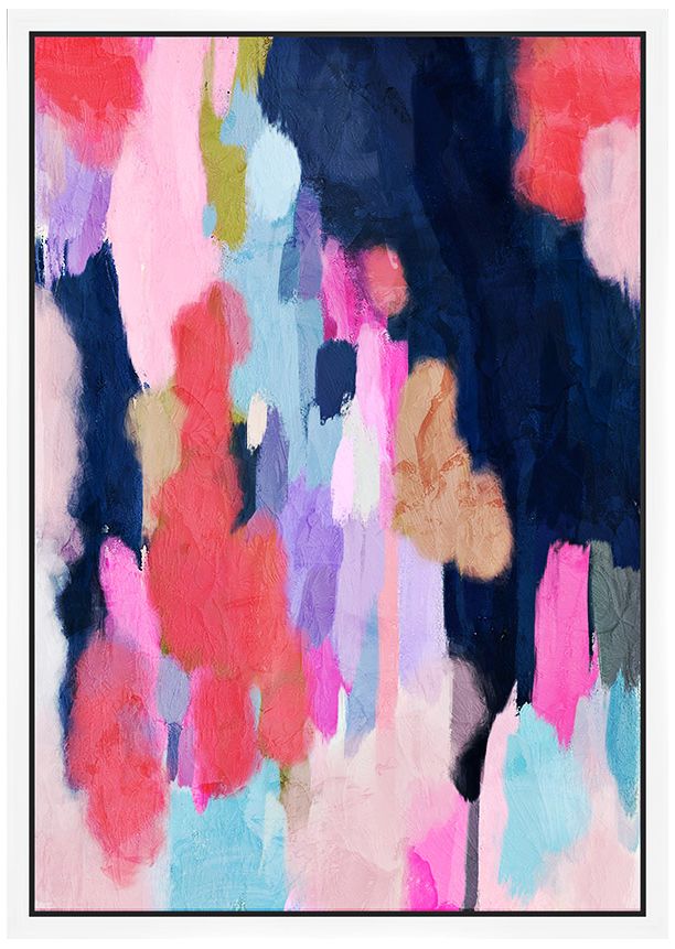 Pink Contemporary II 37 3/4" High Framed Canvas Wall Art