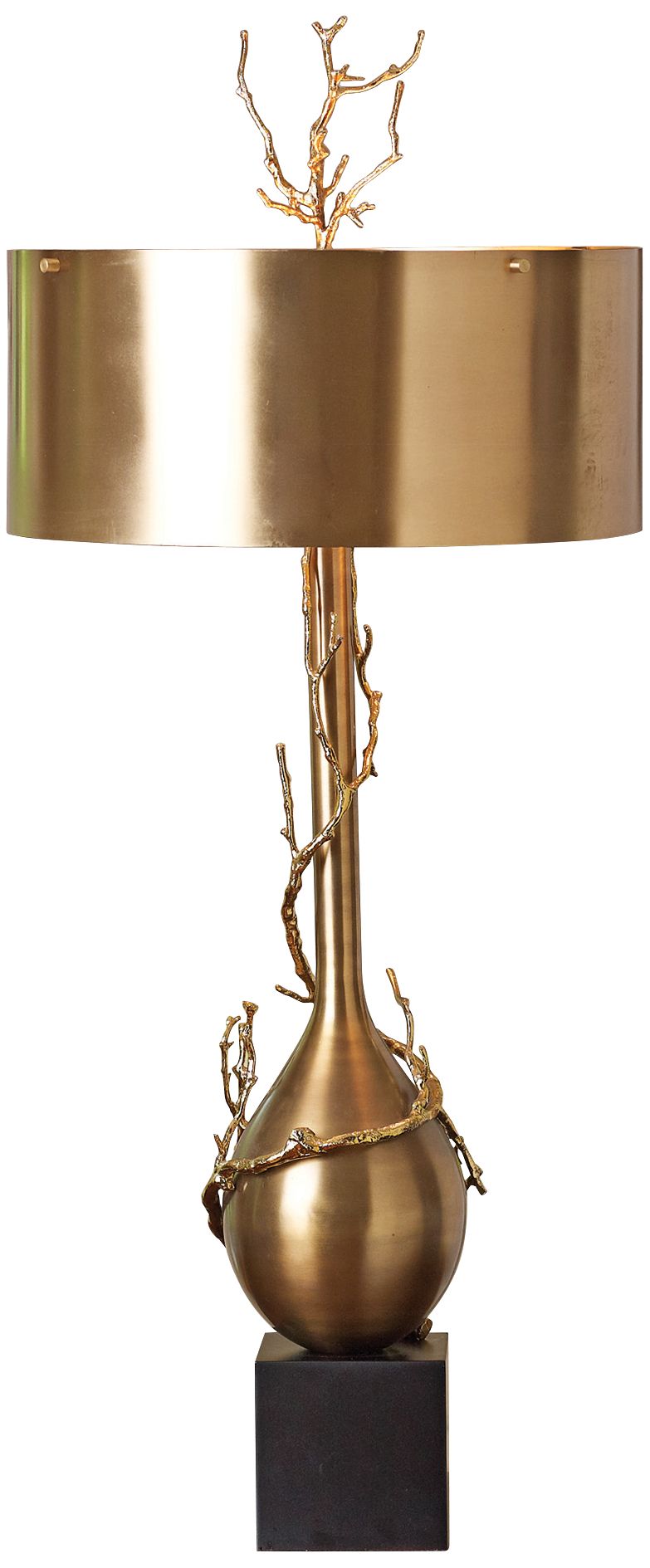 Twig Bulb Antique Brass Table Lamp