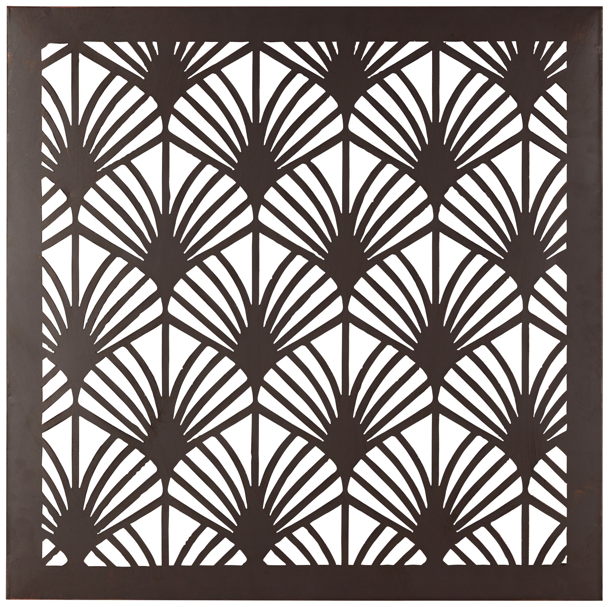 Openwork Fans 29 1/2" Square LED Wall Art