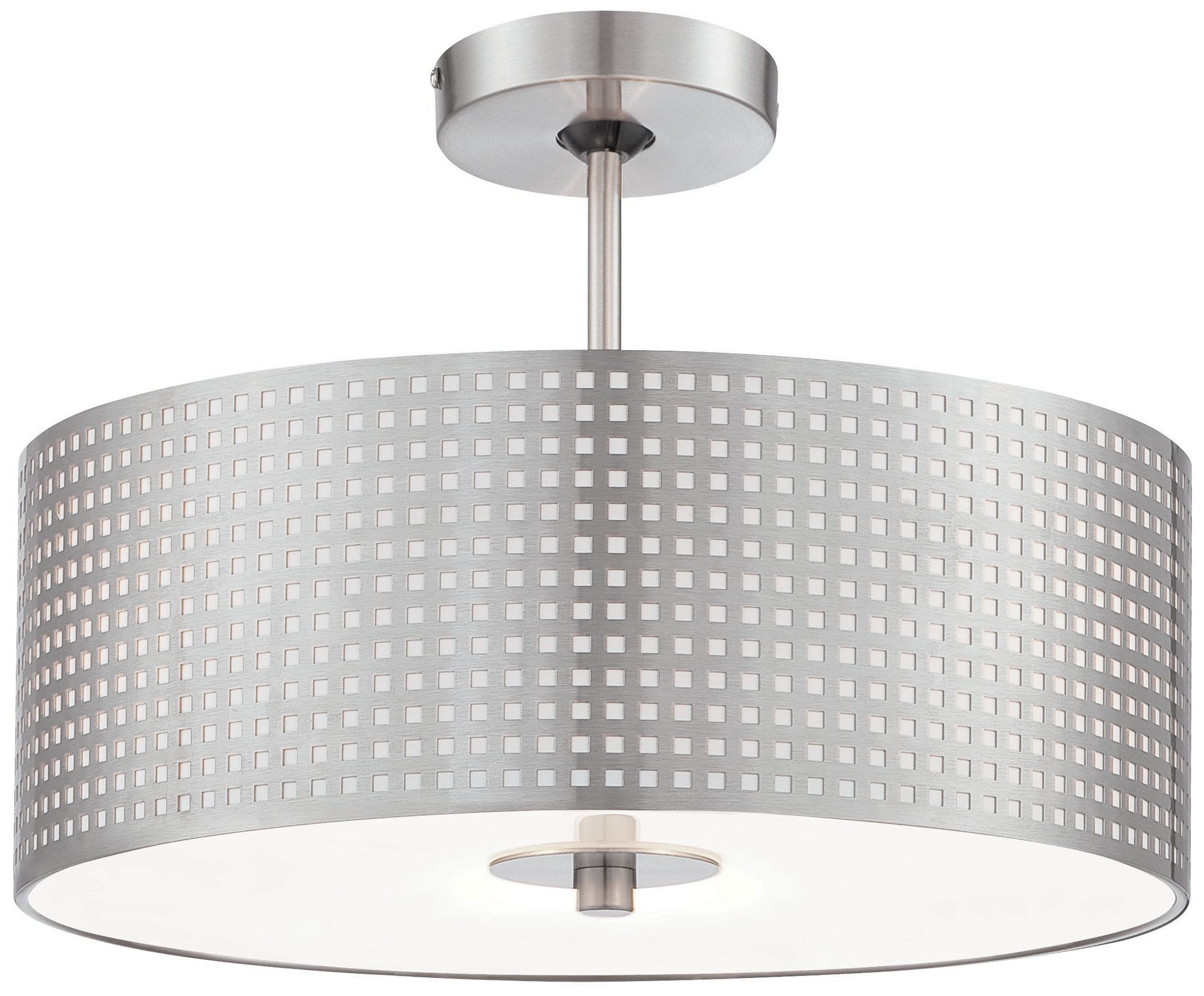 George Kovacs Grid 3-light Brushed Nickel Semi Flush