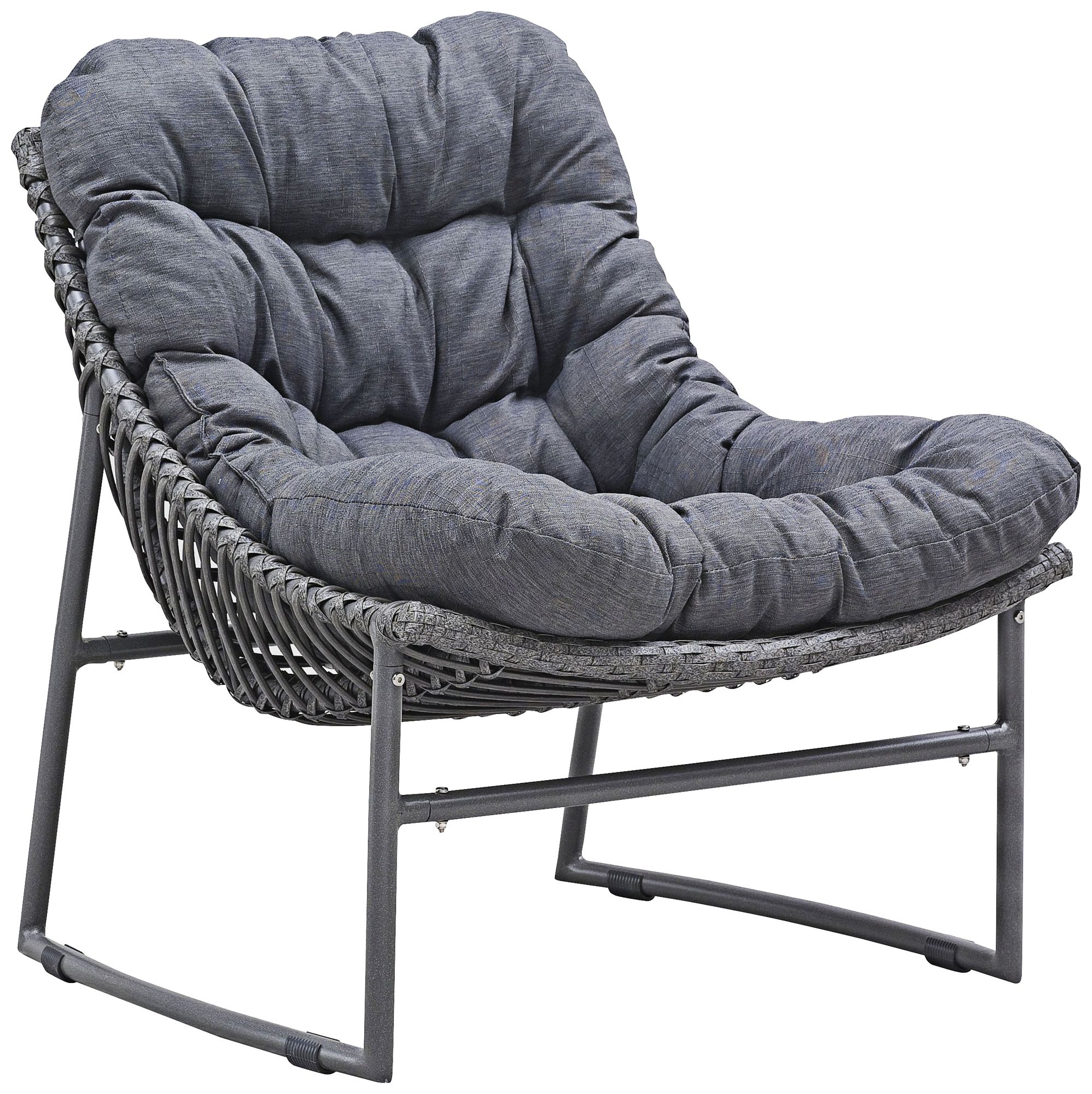 Zuo Ingonish Beach Cozy Weave Gray Aluminum Outdoor Chair