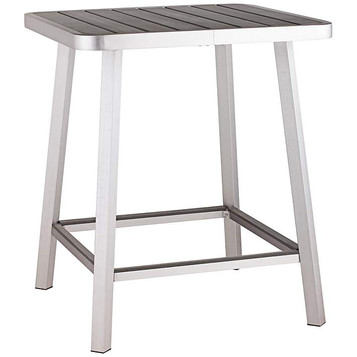 Zuo Megapolis Square Outdoor Aluminum Bar Table 8h675 Lamps Plus