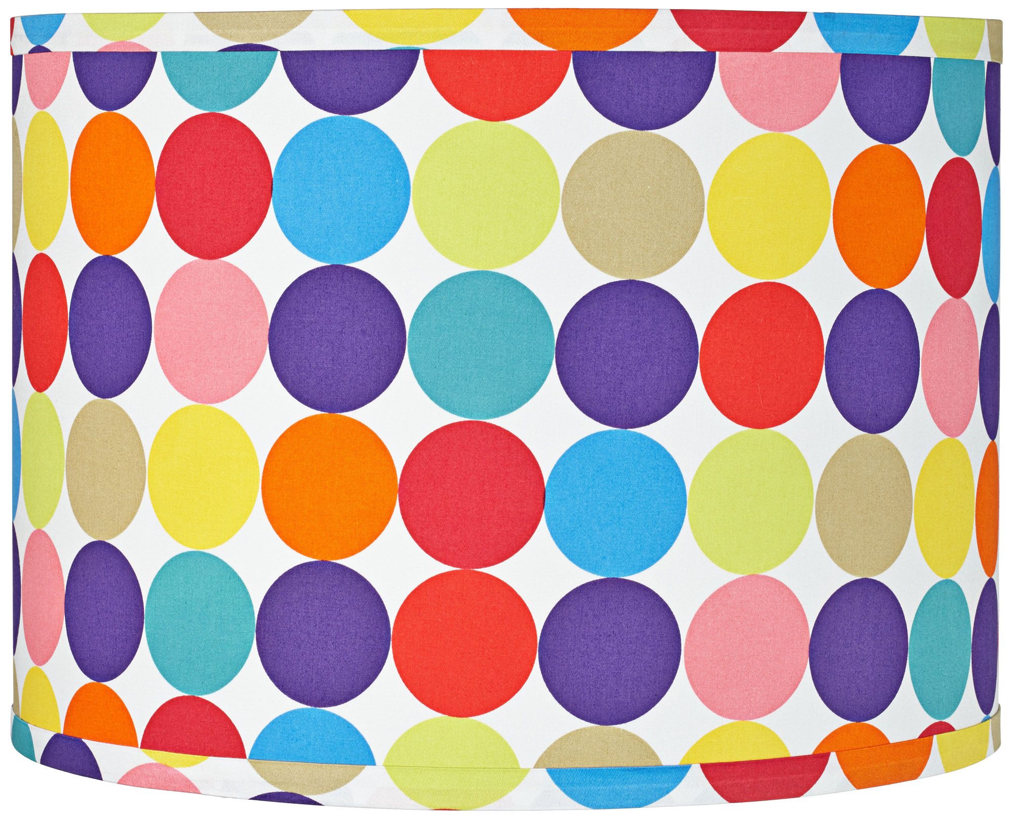 Multi-Color Circles Pattern Drum Shade 15x15x11 (Spider)