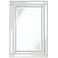 Ravalli Silver 23" x 34 1/4" Beaded Wall Mirror