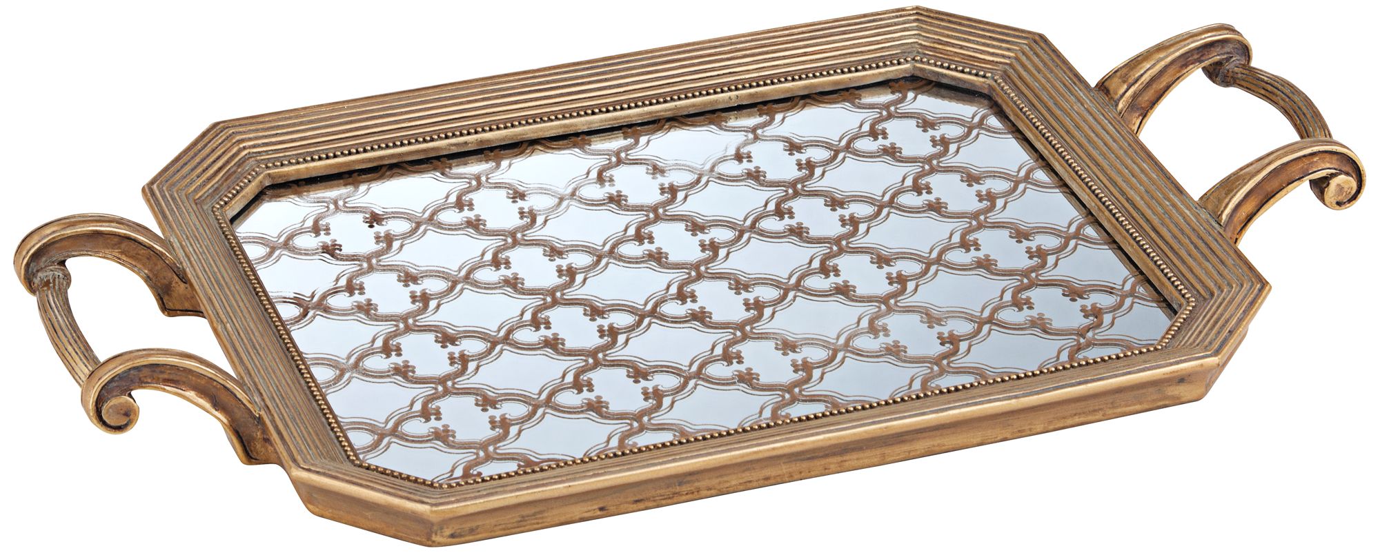 mirrored serving tray rectangular