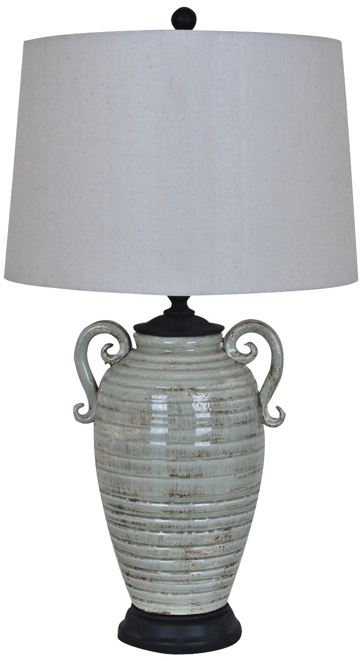 Crestview Collection Santa Cruz Gray Ceramic Table Lamp