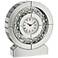 Claudyn 12" High Mirrored and Crystal Table Clock