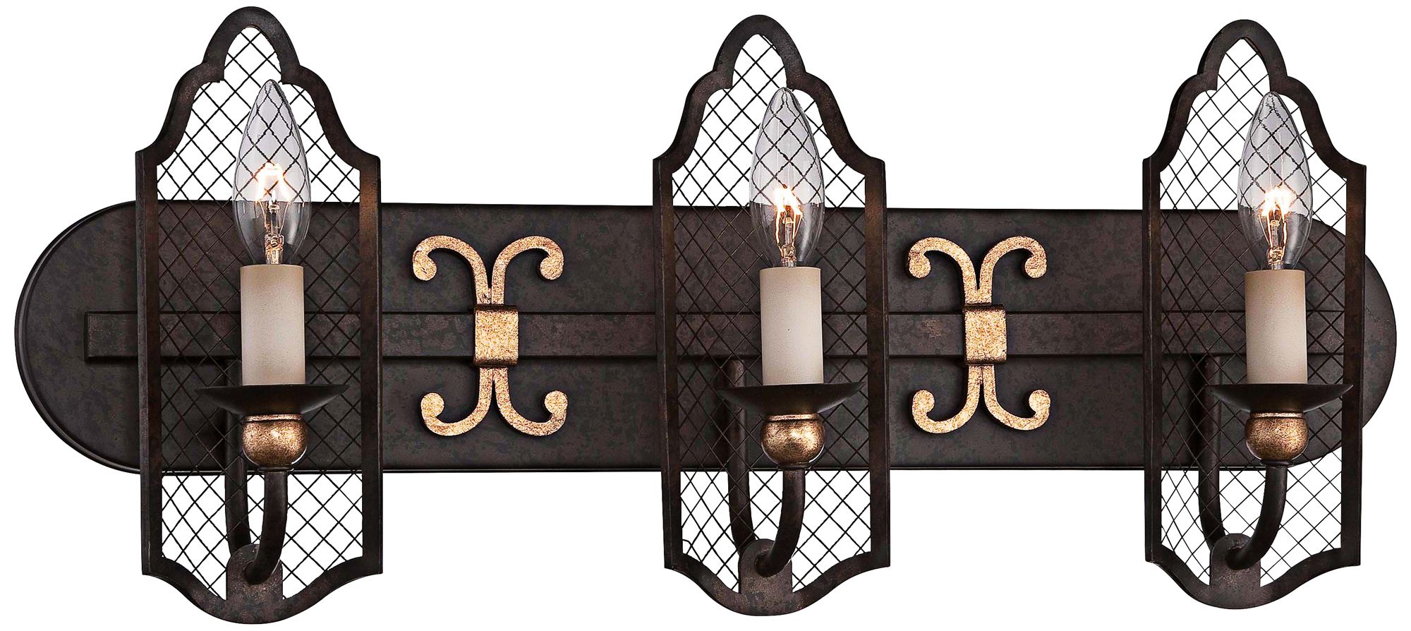 Metropolitan Cortona 24" Wide French Bronze Bath Light