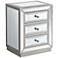 Trevi 20" Wide 3-Drawer Silver Mirrored Accent Table