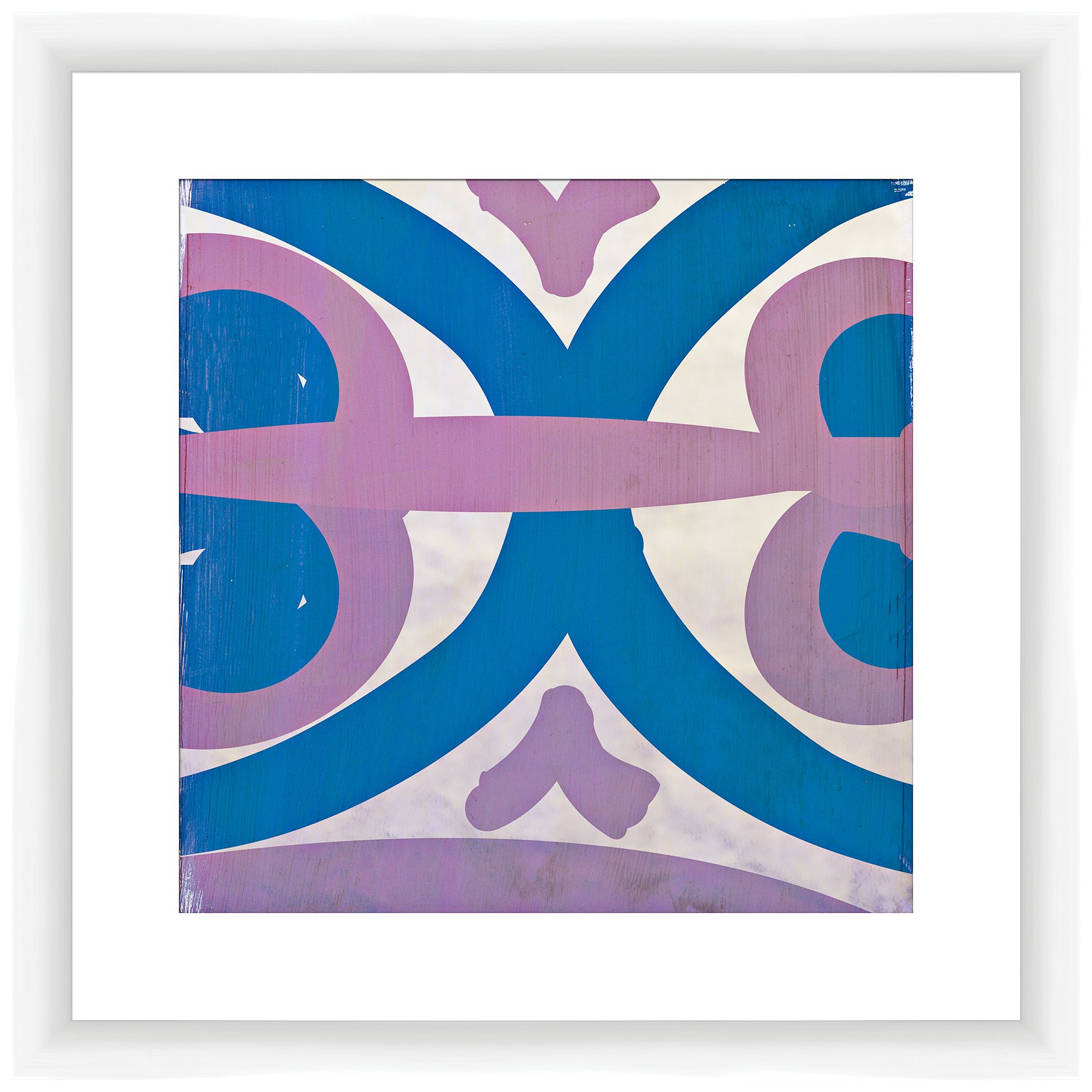 Lavender and Teal Transitions II 17 1/2" Square Wall Art