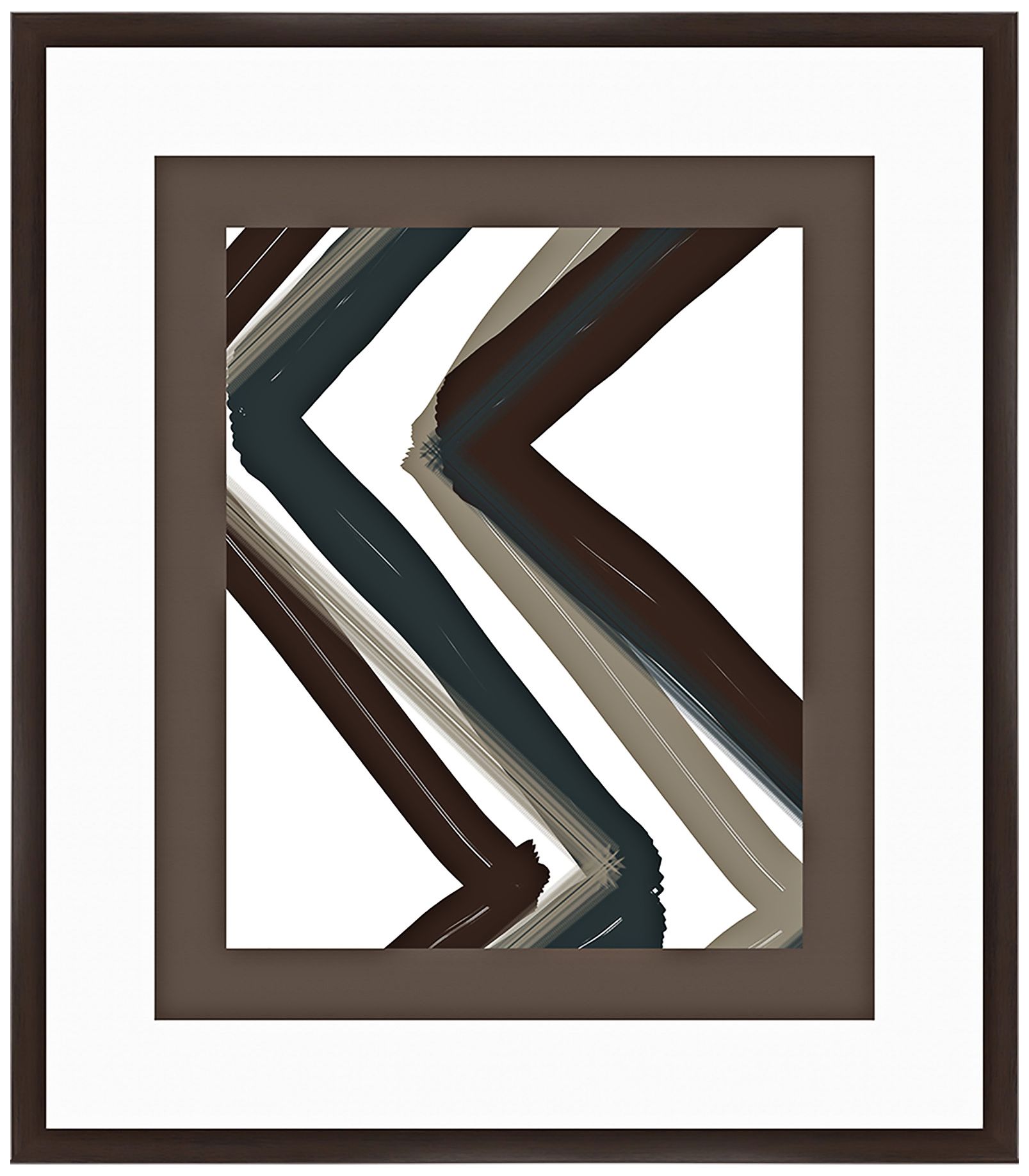 Chevron Zoom I 32" High Framed Abstract Wall Art