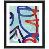 Swirls 26&quot; High Framed Abstract Wall Art