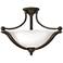 Bolla 23 1/4"W Bronze Ceiling Light w/ Etched Opal Glass