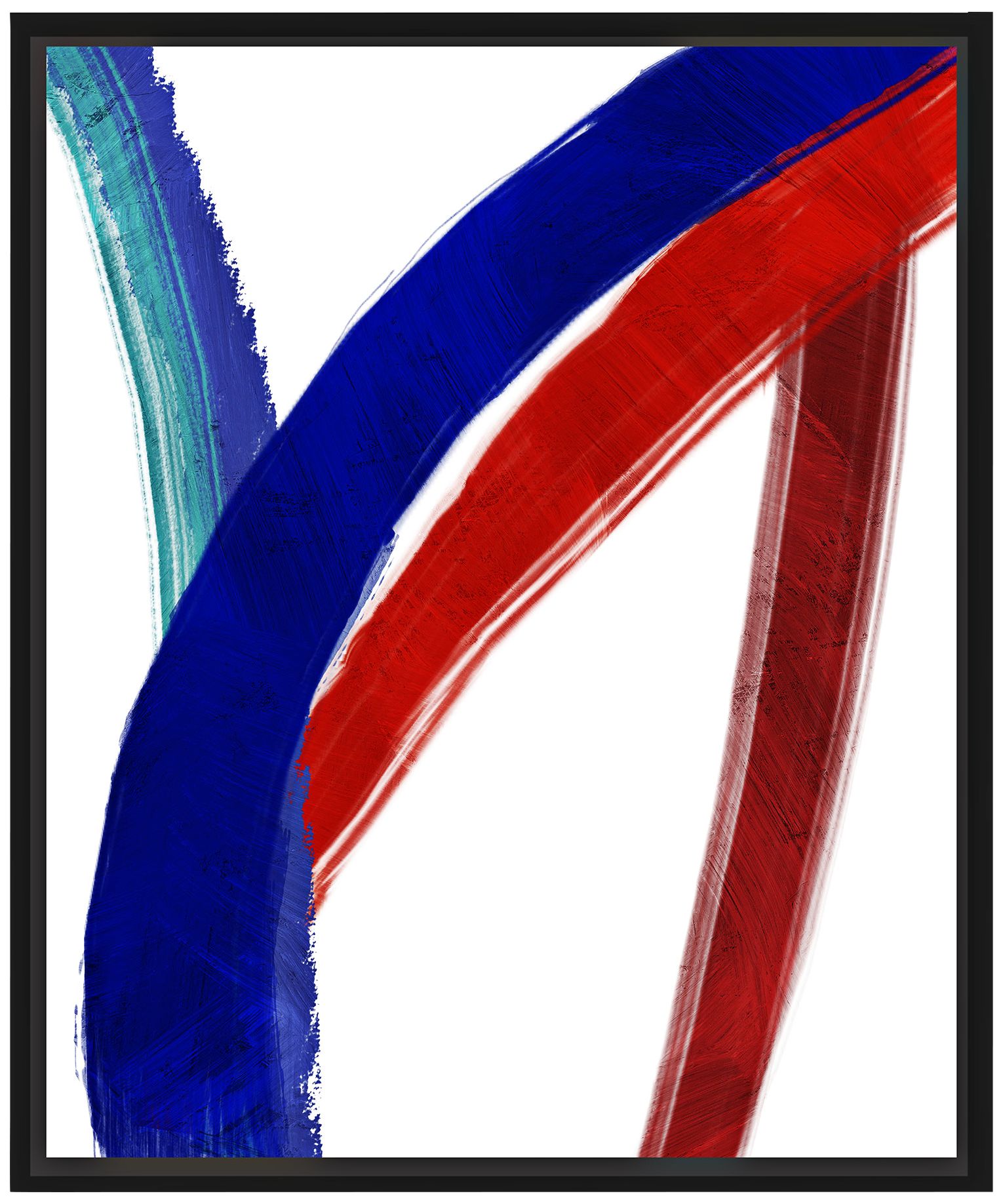 Colorful Lines II 25 3/4" High Framed Canvas Wall Art