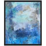 Blue Abstraction II 25 3/4&quot; High Framed Canvas Wall Art