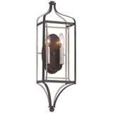 Astrapia 22&quot; High Dark Rubbed Sienna 2-Light Wall Sconce
