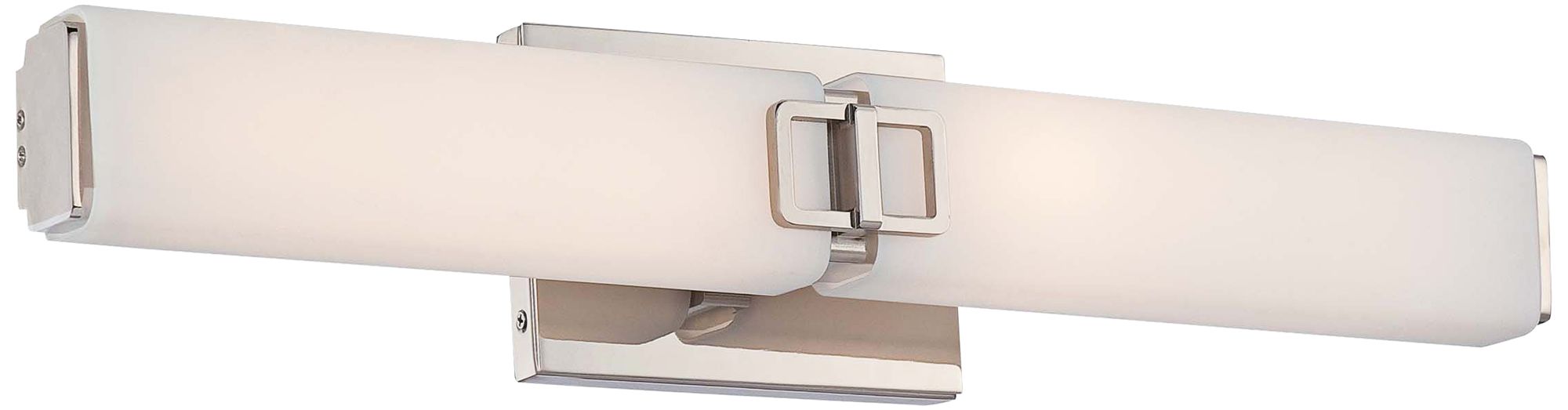 Square 24 1/2" Wide Polished Nickel 2-Light LED Bath Light