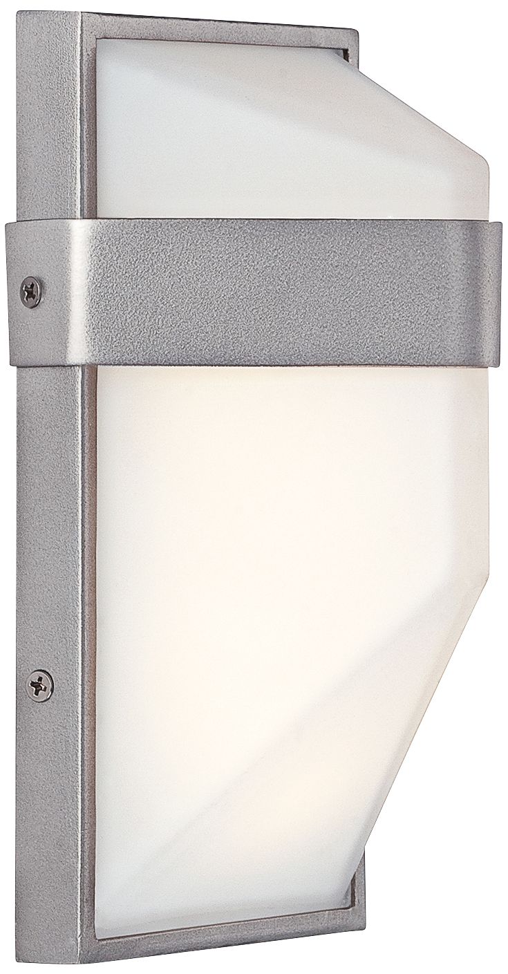 George Kovacs Wedge 9"H Silver Dust LED Outdoor Wall Light