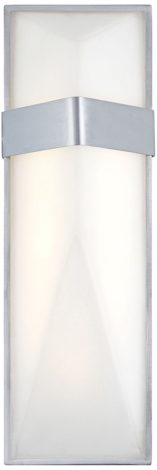 George Kovacs Wedge 15"H LED Silver Outdoor Wall Light