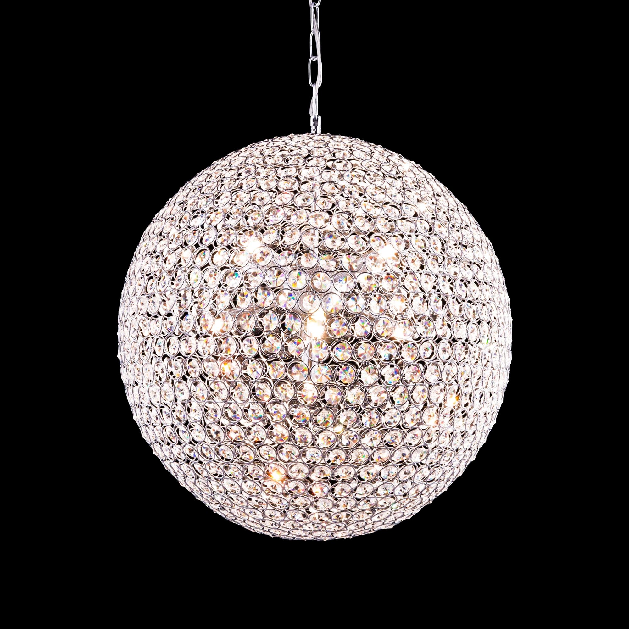Cabaret 20" Wide Chrome 9-Light Pendant