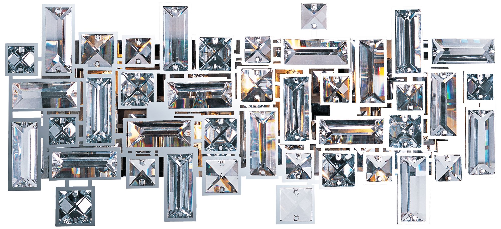 Maxim Paradigm 17 3/4" Wide Abstract Crystal Bath Light