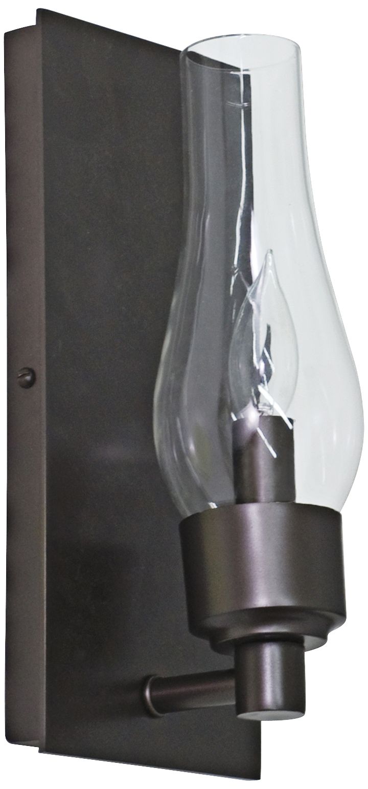 Lake Shore Hurricane 9" High Mahogany Bronze Wall Sconce