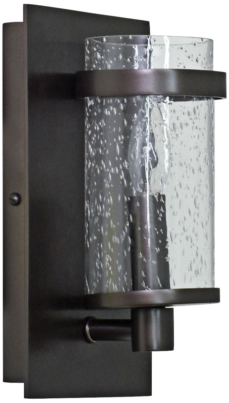 Lake Shore Beaded 9" High Mahogany Bronze Wall Sconce