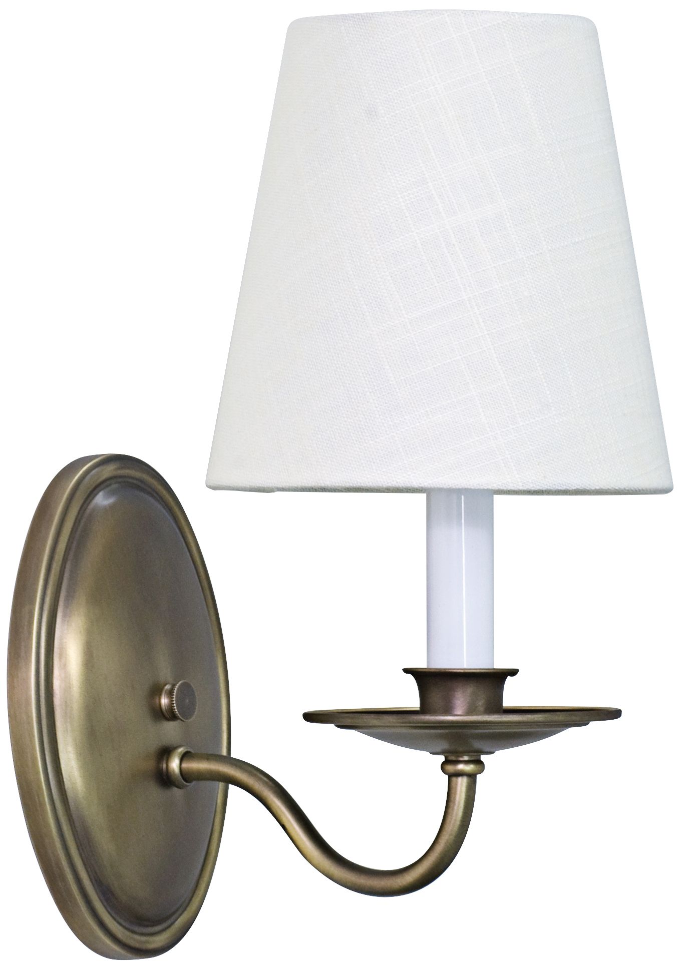 Lake Shore Curved 11 1/2" High Antique Brass Wall Sconce