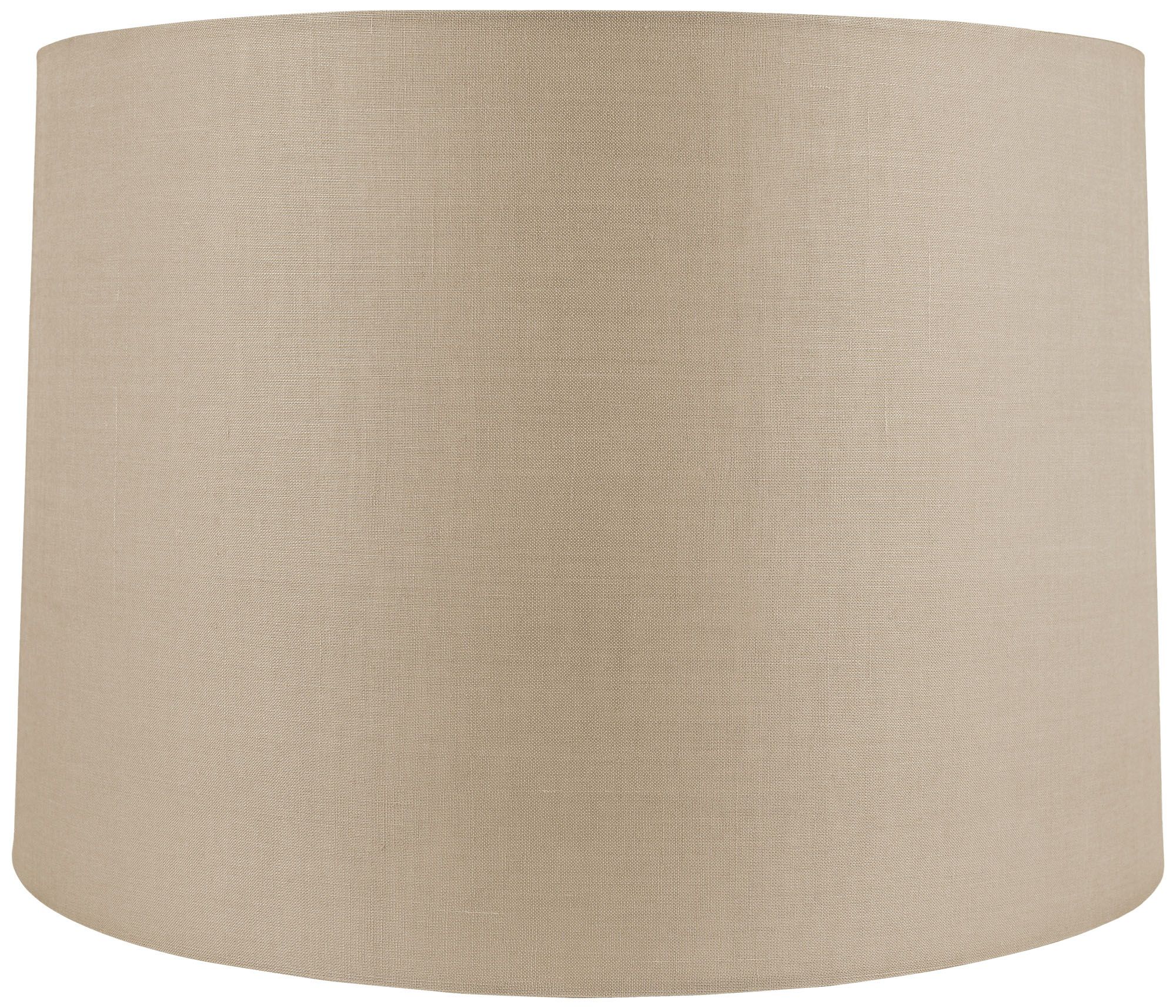 Beige Linen Round Drum Shade 17x18x12 (Spider)