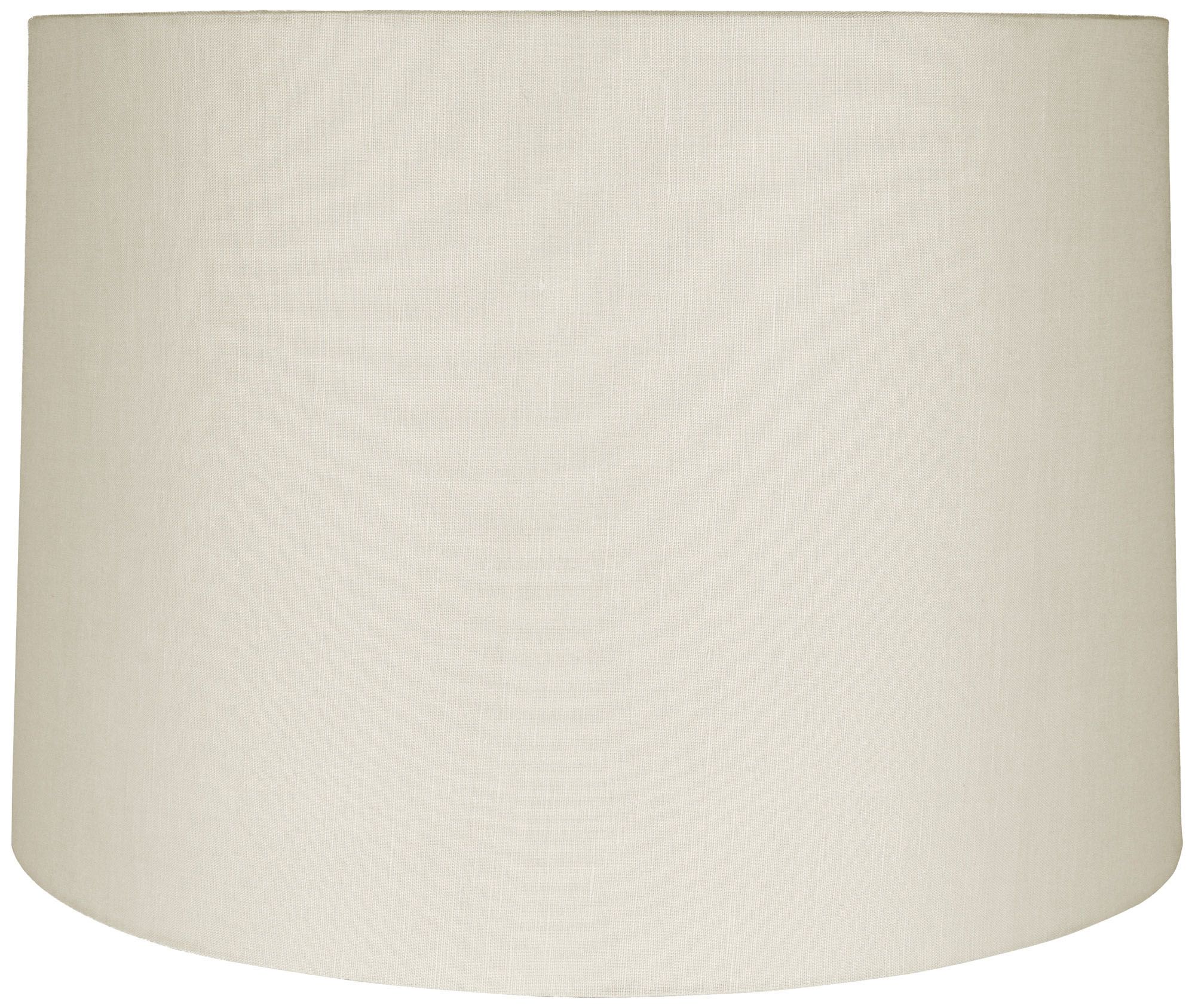 Eggshell Linen Round Drum Shade 17x18x12 (Spider)