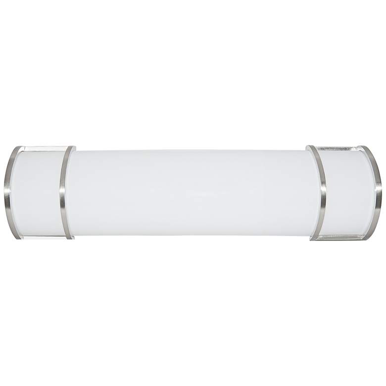 Victore White 24&quot; Wide Brushed Nickel LED Bath Light