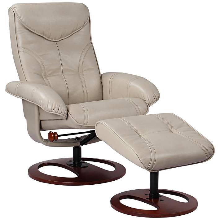Newport Taupe Swivel Recliner And, Best Leather Swivel Recliner With Ottoman
