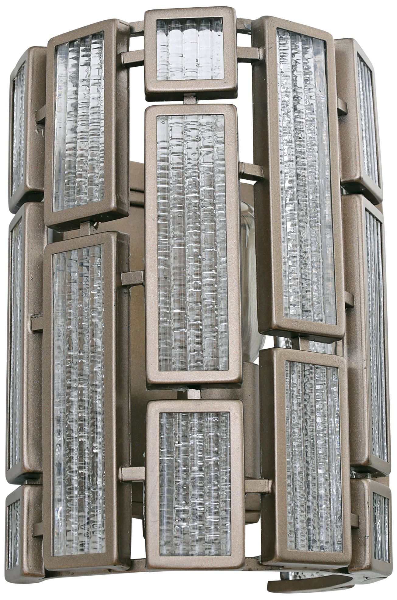 Varaluz Harlowe New Bronze 10"H Ice Glass Wall Sconce