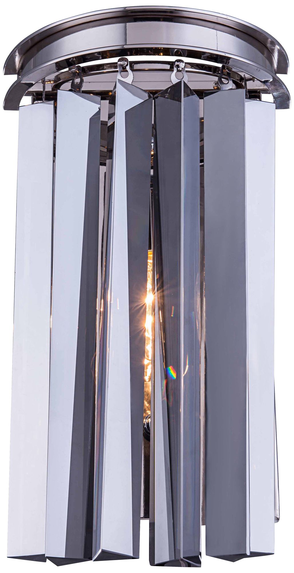 Sydney 14"H Polished Nickel Silver Crystal Wall Sconce