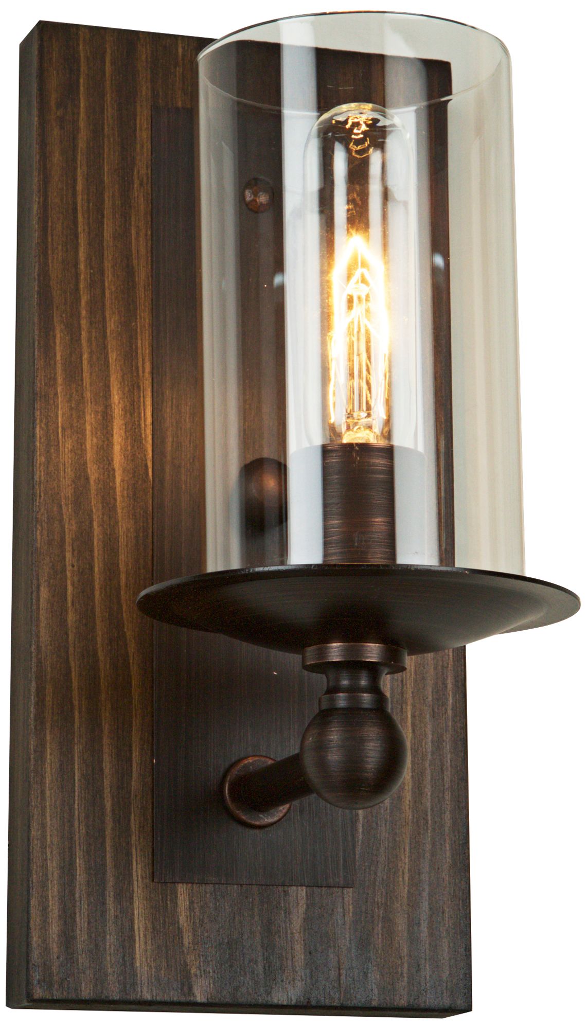 Artcraft Legno Rustico 12" High Dark Pine Wall Sconce