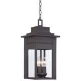 Bransford 17 1/2&quot;H Black-Speckled Gray Outdoor Hanging Light